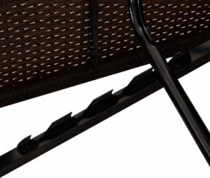 vidaXL vidaXL Rozkładane łóżko ogrodowe z poduszką, polirattan, brązowe 7