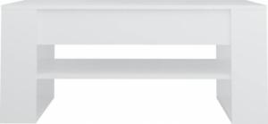 vidaXL vidaXL Stolik kawowy, biały, 102x55x45 cm, materiał drewnopochodny 3