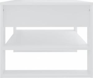 vidaXL vidaXL Stolik kawowy, biały, 102x55x45 cm, materiał drewnopochodny 4