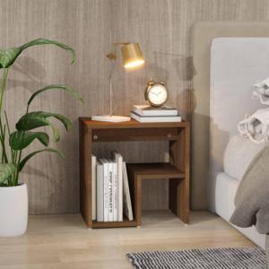 vidaXL vidaXL Szafka nocna, brązowy dąb, 40x30x40 cm 5