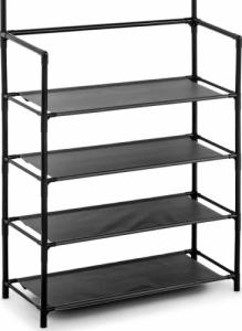 DWM WIESZAK NA UBRANIA Z PÓŁKAMI HANI CZARNY 4