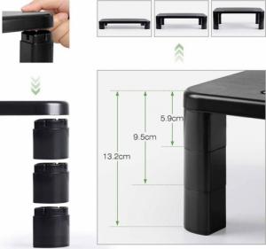 DWM PODSTAWKA 3-STOPNIOWA POD MONITOR LAPTOPA CZARNA 2