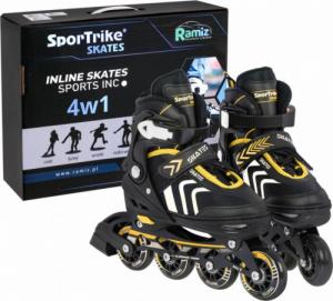 Rolki SporTrike ZSP.HP88-5.L.ZOL z wymienną płozą regulowane czarne r. 39-43 2