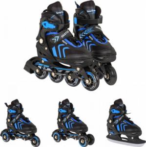 Rolki SporTrike ZSP.HP88-5.L.NIE z wymienną płozą regulowane czarne r. 39-43 3