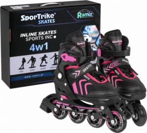 Rolki SporTrike ZSP.HP88-5.L.ROZ z wymienną płozą regulowane czarne r. 39-43 2