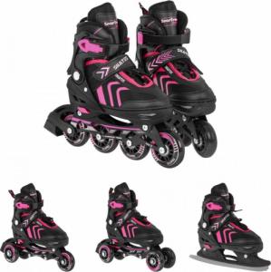 Rolki SporTrike ZSP.HP88-5.L.ROZ z wymienną płozą regulowane czarne r. 39-43 3