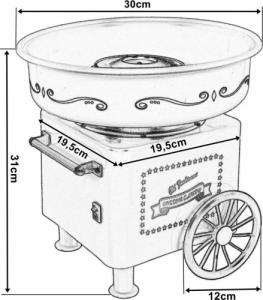Maszynka do waty cukrowej DWM różowa 14