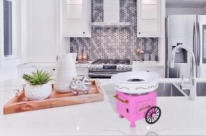 Maszynka do waty cukrowej DWM różowa 16