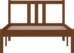 vidaXL Rama łóżka, miodowy brąz, lite drewno, 90 x 200 cm 4