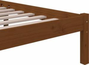 vidaXL Rama łóżka, miodowy brąz, lite drewno, 90 x 200 cm 6