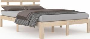 vidaXL Rama łóżka, lite drewno, 135x190 cm, podwójna 2