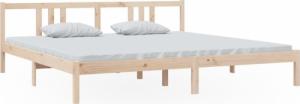vidaXL Rama łóżka, lite drewno, 200 x 200 cm 2