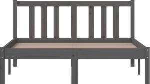 vidaXL vidaXL Rama łóżka, szara, lite drewno, 120 x 200 cm 4