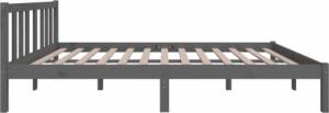 vidaXL vidaXL Rama łóżka, szara, lite drewno, 120 x 200 cm 5