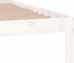 vidaXL vidaXL Rama łóżka, biała, lite drewno, 150x200 cm, King Size 6