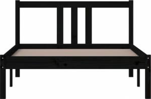 vidaXL vidaXL Rama łóżka, czarna, lite drewno, 100 x 200 cm 4