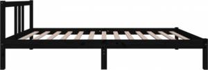 vidaXL vidaXL Rama łóżka, czarna, lite drewno, 100 x 200 cm 5