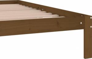 vidaXL vidaXL Rama łóżka, miodowy brąz, lite drewno sosnowe, 200 x 200 cm 5