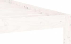 vidaXL vidaXL Rama łóżka, biała, lite drewno sosnowe, 140 x 200 cm 7