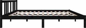 vidaXL vidaXL Rama łóżka, czarna, lite drewno, 150x200 cm, King Size 5