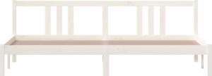 vidaXL vidaXL Rama łóżka, biała, lite drewno, 200 x 200 cm 4