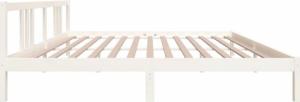 vidaXL vidaXL Rama łóżka, biała, lite drewno, 200 x 200 cm 5