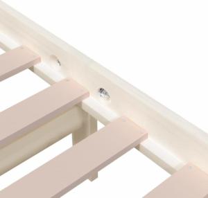 vidaXL vidaXL Rama łóżka, biała, lite drewno, 200 x 200 cm 7