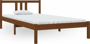 vidaXL vidaXL Rama łóżka, miodowy brąz, lite drewno, 100 x 200 cm 2