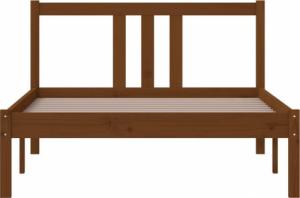 vidaXL vidaXL Rama łóżka, miodowy brąz, lite drewno, 100 x 200 cm 4