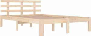 vidaXL vidaXL Rama łóżka, lite drewno, 140 x 190 cm 3