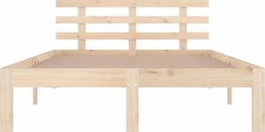 vidaXL vidaXL Rama łóżka, lite drewno, 140 x 190 cm 4