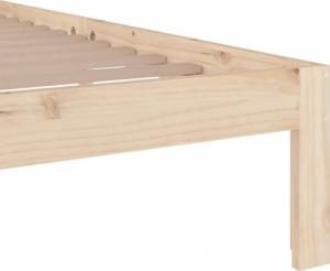 vidaXL vidaXL Rama łóżka, lite drewno, 140 x 190 cm 6