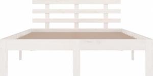 vidaXL Rama łóżka, biała, lite drewno, 120x190 cm, podwójna 4