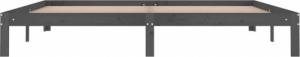 vidaXL Rama łóżka, szara, lite drewno sosnowe, 200 x 200 cm 4