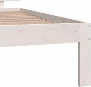 vidaXL vidaXL Rama łóżka, biała, lite drewno sosnowe, 100 x 200 cm 5