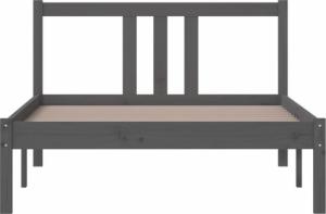 vidaXL vidaXL Rama łóżka, szara, lite drewno, 100 x 200 cm 4