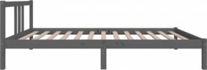 vidaXL vidaXL Rama łóżka, szara, lite drewno, 100 x 200 cm 5