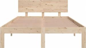 vidaXL Rama łóżka, lite drewno sosnowe, 120x190 cm, 4FT, podwójna 4