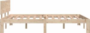 vidaXL Rama łóżka, lite drewno sosnowe, 120x190 cm, 4FT, podwójna 5