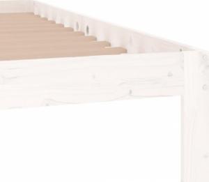 vidaXL vidaXL Rama łóżka, biała, lite drewno sosnowe, 140 x 190 cm 6