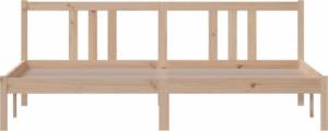 vidaXL vidaXL Rama łóżka, lite drewno, 180x200 cm, Super King 4