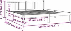 vidaXL vidaXL Rama łóżka, lite drewno, 180x200 cm, Super King 9