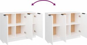 vidaXL vidaXL Komoda, biała, 90,5x30x70 cm, materiał drewnopochodny 8