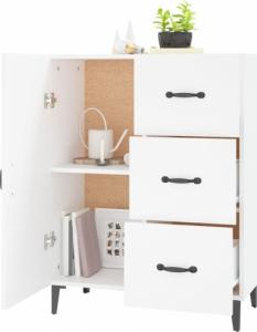 vidaXL Komoda, biała, 69,5x34x90 cm 4