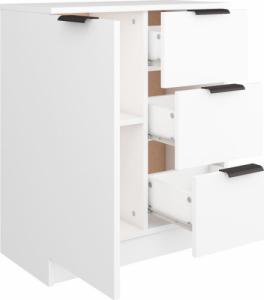 vidaXL Komoda, biała, 60x30x70 cm, materiał drewnopochodny 5