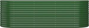vidaXL vidaXL Donica ogrodowa, malowana proszkowo stal, 224x80x68 cm, zielona 3