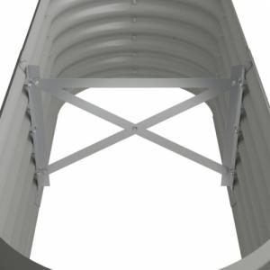 vidaXL vidaXL Donica ogrodowa, malowana proszkowo stal, 114x40x36 cm, szara 5