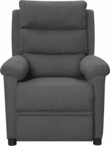 vidaXL vidaXL Fotel rozkładany, ciemnoszary, obity tkaniną 2
