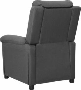 vidaXL vidaXL Fotel rozkładany, ciemnoszary, obity tkaniną 5