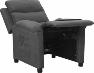 vidaXL vidaXL Fotel rozkładany, ciemnoszary, obity tkaniną 7